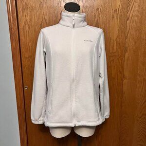 Women's Columbia Zip-Front Fleece Jacket / Cream Color / Size: L (USED)